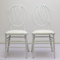 Chaises Blanches Royales Empilables de Luxe pour Cérémonies et Banquets de Mariage, Fabrication Moderne de Mobilier Métallique en Gros pour Événements
