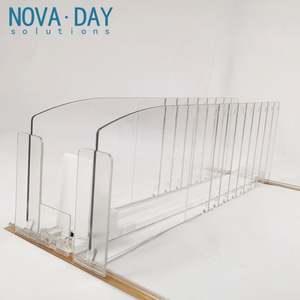 Système <span class=keywords><strong>de</strong></span> séparateurs <span class=keywords><strong>de</strong></span> rayonnages <span class=keywords><strong>de</strong></span> réfrigérateur en plastique transparent pour supermarchés, séparateurs <span class=keywords><strong>de</strong></span> congélateur pour les produits sur les rayonnages - Product Image 3