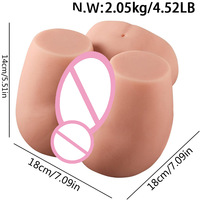 Amazon Appareil de masturbation masculin électrique étanche, avec moule inversé de fesses féminines à double canal, de grande taille (2,05 kg), modèle Hip 2.05kg, très vendu