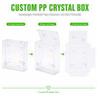 Boîte rectangulaire haute en plastique PP avec couvercle transparent, écologique, pour rangement de papeterie, logo personnalisé