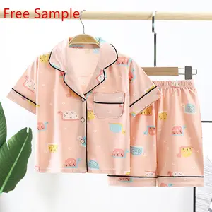 Piyama anak baju tidur piyama S grosir katun nyaman kasual Amerika OEM disesuaikan Eropa glamor Logo Item