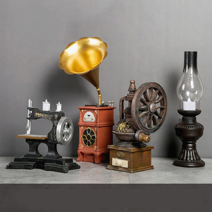 Statuette de téléphone vintage rétro en résine, style américain, décoration d'intérieur pour salon et cave à vin, cadeau d'anniversaire - Product Image 6
