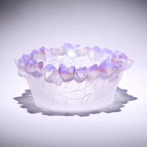 G148 Non-heritage Colored Glaze Pure Handicrafts High-grade Candy Jar Fruit Bowl For Dining Table Living Room Decorations - Product Image 3