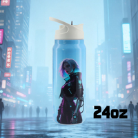 Bouteille d'eau isotherme en acier inoxydable personnalisée, grande capacité, sans BPA, 24 oz (900 ml) et 32 oz, très vendue pour le sport et la gym