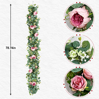 Arche de fleurs artificielles de luxe pour mariage, composition florale de pivoines pour toile de fond de mariage, décoration de fête, fleurs artificielles