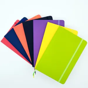 Cuaderno diario de cuero PU con logotipo personalizado A5, cuaderno diario de papel Duro Personalizado