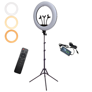 <span class=keywords><strong>Lampe</strong></span> de photographie à anneau lumineux <span class=keywords><strong>LED</strong></span> pour selfie portable professionnelle de 20 pouces, trépied, <span class=keywords><strong>lampe</strong></span> de remplissage, 100-240VAC 72W - Product Image 3