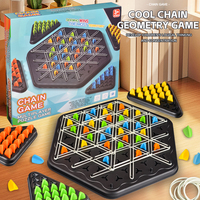 Juego de Ajedrez Triangular HTL con Bandas Elásticas, Tablero Geométrico, Rompecabezas de Estrategia, Razonamiento Espacial, Juguete Familiar de Mesa para 2-4 Jugadores