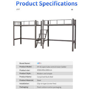 Venta al por mayor de literas de metal unidas para adultos Uso eficiente dormitorio apartamento escuela hostal Hospital Loft hoteles-para dormitorios - Product Image 2