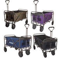 Chariot de courses pliable léger en acier inoxydable, chariot à main industriel, chariot de transport portable pour extérieur, OEM