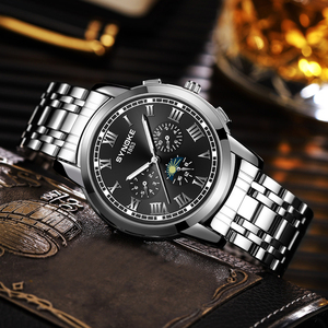 <span class=keywords><strong>Montre</strong></span> <span class=keywords><strong>à</strong></span> quartz <span class=keywords><strong>à</strong></span> trois aiguilles et six affichages, bracelet en acier, étanche, pour jeunes, loisirs, hommes et femmes, <span class=keywords><strong>montre</strong></span> de bureau - Product Image 3