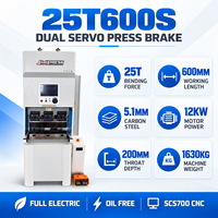 Presse plieuse CNC électrique compacte 25T 600mm haute précision sans huile à double servo pour pièces électroniques, médicales et boîtiers