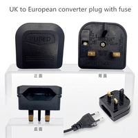 Adaptateur de prise UK, convertisseur de prise EU vers UK, 2 broches vers 3 broches, Europe vers UK, homologation BS CE BS-1363 UKCA