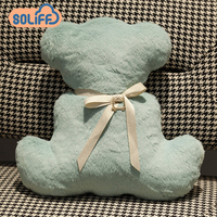Peluche animal en fourrure douce pour bébé, jouet ours en peluche mignon avec logo personnalisé