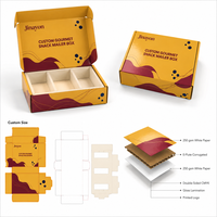 Boîte d'expédition personnalisée brillante pour snacks gourmands, en carton ondulé E, emballage cadeau pour dégustation et abonnement