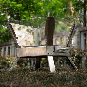 Portable extérieur feu de joie cheminée pliante en fonte <span class=keywords><strong>Biolite</strong></span> Campstove Usb charge Camp 2 brûleurs en acier inoxydable Camping poêle - Product Image 3