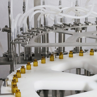 Entièrement automatique 4/8 buse compte-gouttes d'eau fumée huile jus parfum liquide bouteille remplissage et scellage ligne Machine d'emballage