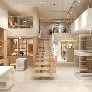 Présentoir pour aliments pour animaux de compagnie en gros Présentoir pour aliments pour animaux de compagnie Hotel Shop Design d'intérieur Présentoir pour aliments pour animaux de compagnie en bois sur mesure - Product Image 4