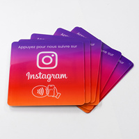 Carte de contrôle d'accès NFC GYRFID DIAC100-ins-FR NTAG215/213 en PVC/acrylique, étanche et résistante aux intempéries, prête à être expédiée pour les entreprises