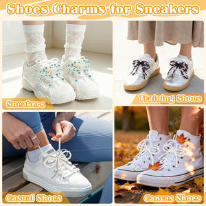 Ornements de <span class=keywords><strong>chaussures</strong></span> en PVC de mode fleurs de <span class=keywords><strong>chaussures</strong></span> arcs de perles faits à la main <span class=keywords><strong>chaussures</strong></span> de sport et bottes décorations de boucle avec accessoires de fleurs - Product Image 5