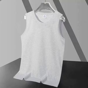 Chaleco Deportivo Americano Casual Unisex de Algodón Pesado de 240G, Color Sólido, Sin Mangas, Venta al Por Mayor - Product Image 4