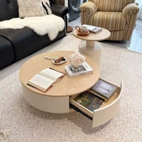 Ensemble de tables basses rondes modernes en bois stratifié, style scandinave, pour salon, meubles de maison
