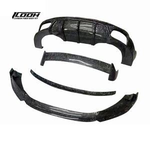 ICOOH Racing Kit de carrosserie en Fiber de carbone forgé avec diffuseur de lèvre avant arrière jupe latérale aile de becquet de coffre pour <span class=keywords><strong>Porsche</strong></span> <span class=keywords><strong>Macan</strong></span> 95B 2020 + - Product Image 5