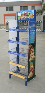 Hot Selling Metal Potato Chip Display Rack With Customized Advertising Printing