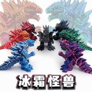 Modèle Godzilla 3D imprimé personnalisable en gros avec articulations mobiles, OEM, animaux et dinosaures en plastique pour enfants - Product Image 4