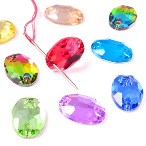Strass à coudre Ovale en Cristal OLeeya à Dos Plat, 2 Trous, Pierres en Verre de Haute Qualité à Coudre, Accessoires de Couture pour Vêtements - Product Image 2