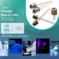 LED UVA Tianhui 275nm 365nm 375nm TO18 TO39 TO46 à montage traversant pour instrument analytique avec angle de vision de 10°