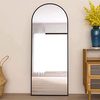 Miroir sur pied pleine longueur, grand format, design industriel, cadre arqué personnalisé, en verre, pour mariage et salon – Tendance actuelle