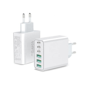 65W gan <span class=keywords><strong>3</strong></span> USB & <span class=keywords><strong>3</strong></span> loại C tường sạc khối 6-Port nhanh chóng sạc khối PD USB C cắm Adapter + QC chúng tôi/EU cắm cho điện thoại di động - Product Image 4
