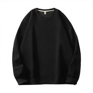 เสื้อสเวตเชิ้ตผู้ชาย WX725541 สไตล์สตรีทแวร์ ผ้าหนานุ่ม ทรงโอเวอร์ไซส์ สีพื้น เรียบง่าย สวมใส่สบาย  แบบถัก  พร้อมสกรีนโลโก้ตามสั่ง  คอกลม  แบบไม่มีฮู้ด - Product Image 3