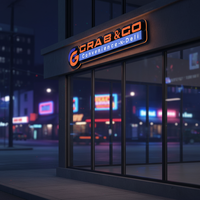 Letras LED para Exteriores con Iluminación Frontal y Trasera, Letrero de Canal Iluminado en 3D de Acrílico Personalizado para Publicidad Comercial