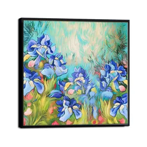 100% Handpainted Modern Abstract Art Oil Painting Custom Sizable Textured Flower for Home Bedroom Wall Decoration
