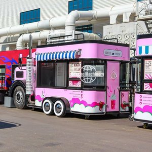 Camion de cuisine mobile personnalisé, remorque pour café, bubble tea, smoothies, glaces, chariot alimentaire avec cuisine complète - Product Image 4