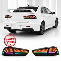 Luz Trasera Combinada LED de Alto Lumen 6000K para Mitsubishi Lancer EX 2008-2018 EVO X, Conexión Plug and Play, Intermitente Inteligente RGB