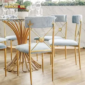 Элегантный свадебный обеденный стул из нержавеющей стали