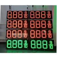 Papan Harga Digital LED SPBU Tahan Air Kecerahan Tinggi Dua Sisi dengan Remote Kontrol RF untuk SPBU