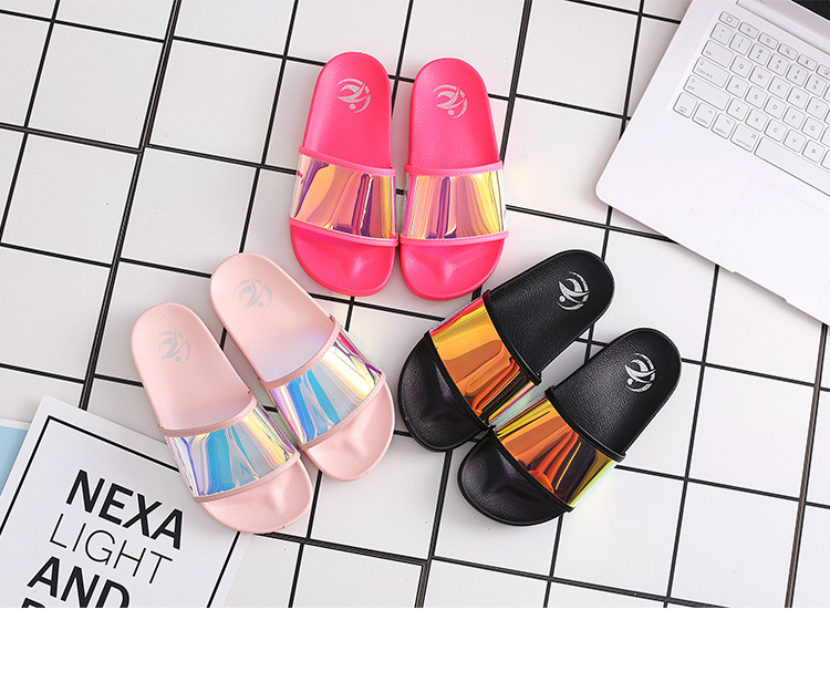 Симпатичные Мультяшные детские тапочки, летние пляжные сандалии, тапочки, детские Нескользящие домашние тапочки из ПВХ