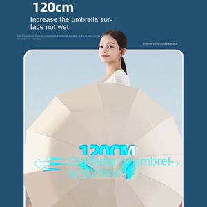 Paraguas Plegable de 24 Varillas, Totalmente Automático, Grande, para Hombre y Mujer, Reforzado, Resistente al Viento, con Protección Solar y Estampado - Product Image 2