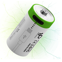 SMARTOOOLS Baterai Lithium Ion Isi Ulang 3.7V Tipe-C USB Port 300mAh CR2 dengan Garansi 2 Tahun untuk Kamera Besar dan Aksesoris Rumah