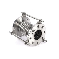 Compensateur de soufflet en acier inoxydable DN25-DN3000 Joint d'expansion métallique ou métallique avec bride de tiges de cravate