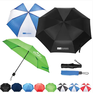 Promotional Auto Open 3 Fold Waterproof Umbrella Parapluies Customized Windproof Foldable Advertising Umbrella with logo