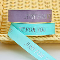 Ruban gros-grain repassé lettrage en argent juste pour vous rouler des faveurs de fête envelopper des accessoires vestimentaires