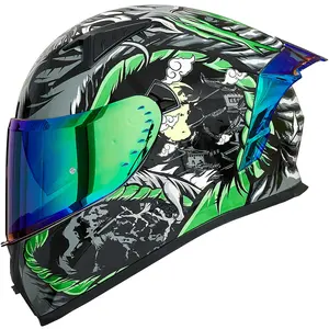 DOT ILM-casque de moto intégral avec visière transparente et teintée, modèle Z501