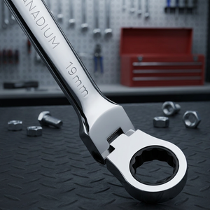 FERVI DIY Grade Adjustable Wrench Set Combikey with Snapped Crankshaft Torque Wrench <b>Spanners</b> <b>13mm</b> 185mm - Product Image 3