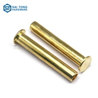 Rivets semi-tubulaires à tête cylindrique en acier allié et laiton, norme ISO, personnalisables, marque Saitong, pour fixations de chaises