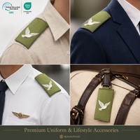 Écusson tissé personnalisé, emblème colombe volante, badge jacquard haute densité, thermocollant ou à coudre pour uniformes, vêtements, vestes, chapeaux